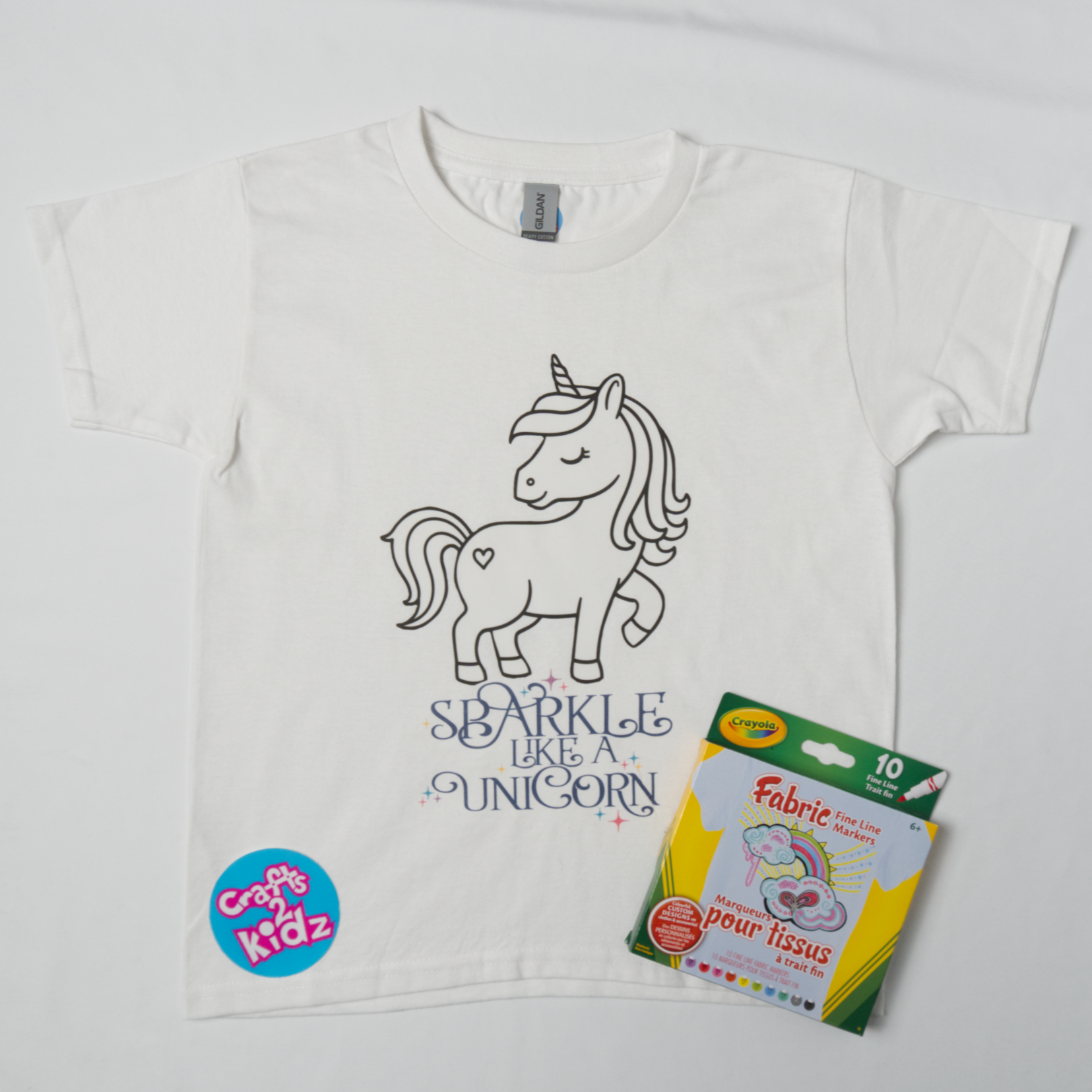 Unicorn Colour T-shirt with markers